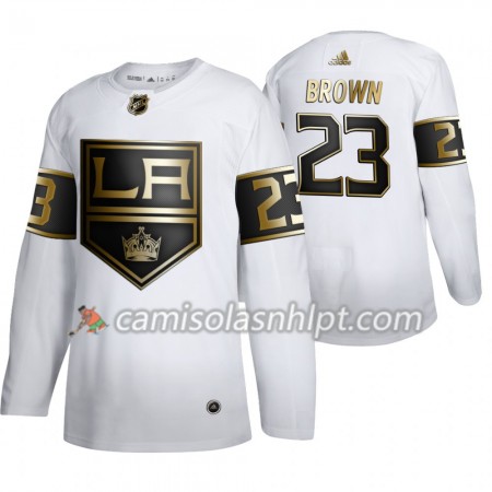 Camisola Los Angeles Kings Dustin Brown 23 Adidas 2019-2020 Golden Edition Branco Authentic - Homem